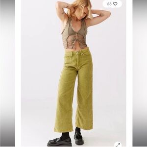 UO BDG Olive Corduroy High & Wide Pants